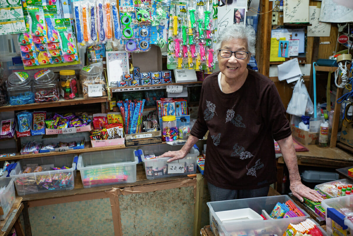 90 year old Japanese shopkeeper in Tokyo