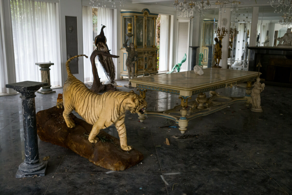 an abandoned Japanese billionaire’s mansion