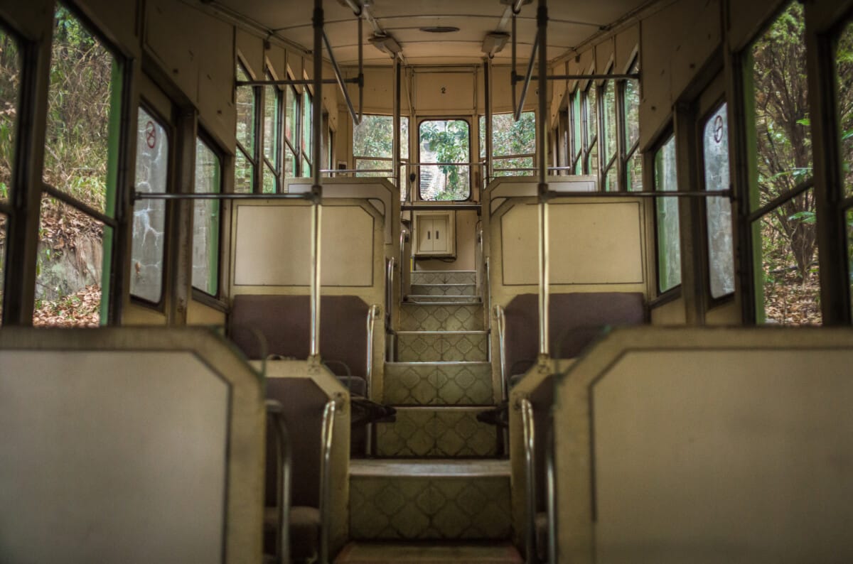 The quiet calm of an abandoned Japanese cable car station