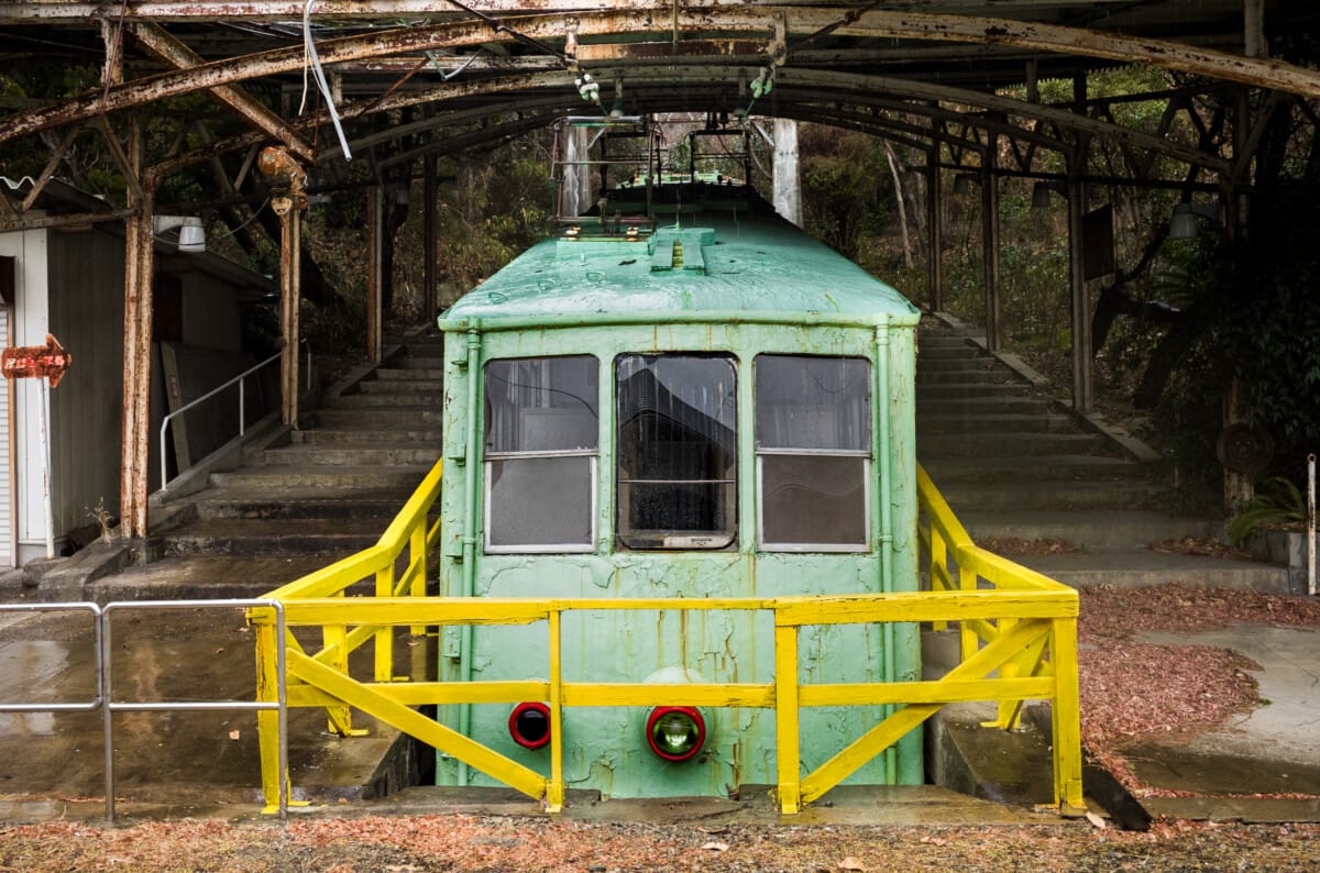 The quiet calm of an abandoned Japanese cable car station