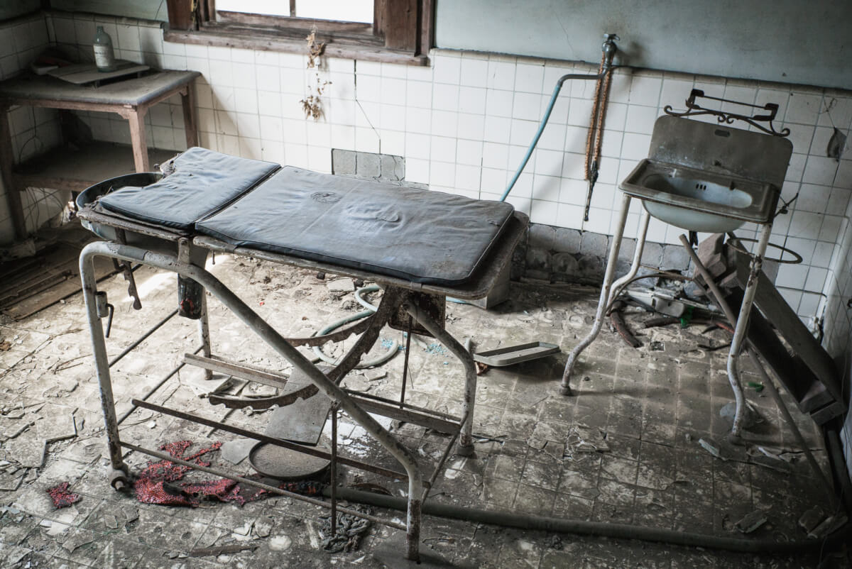 abandoned old Japanese clinic