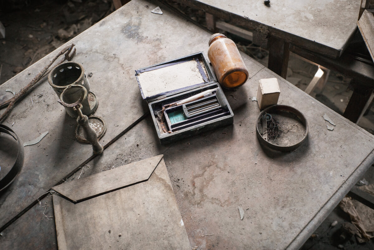 abandoned old Japanese clinic