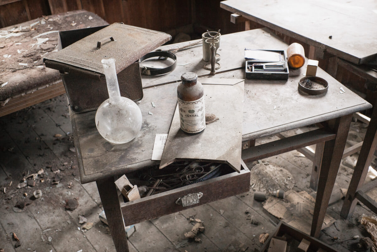 abandoned old Japanese clinic