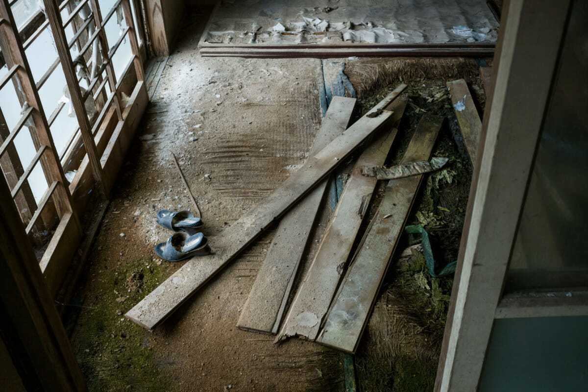 old and abandoned Japanese apartment buildings