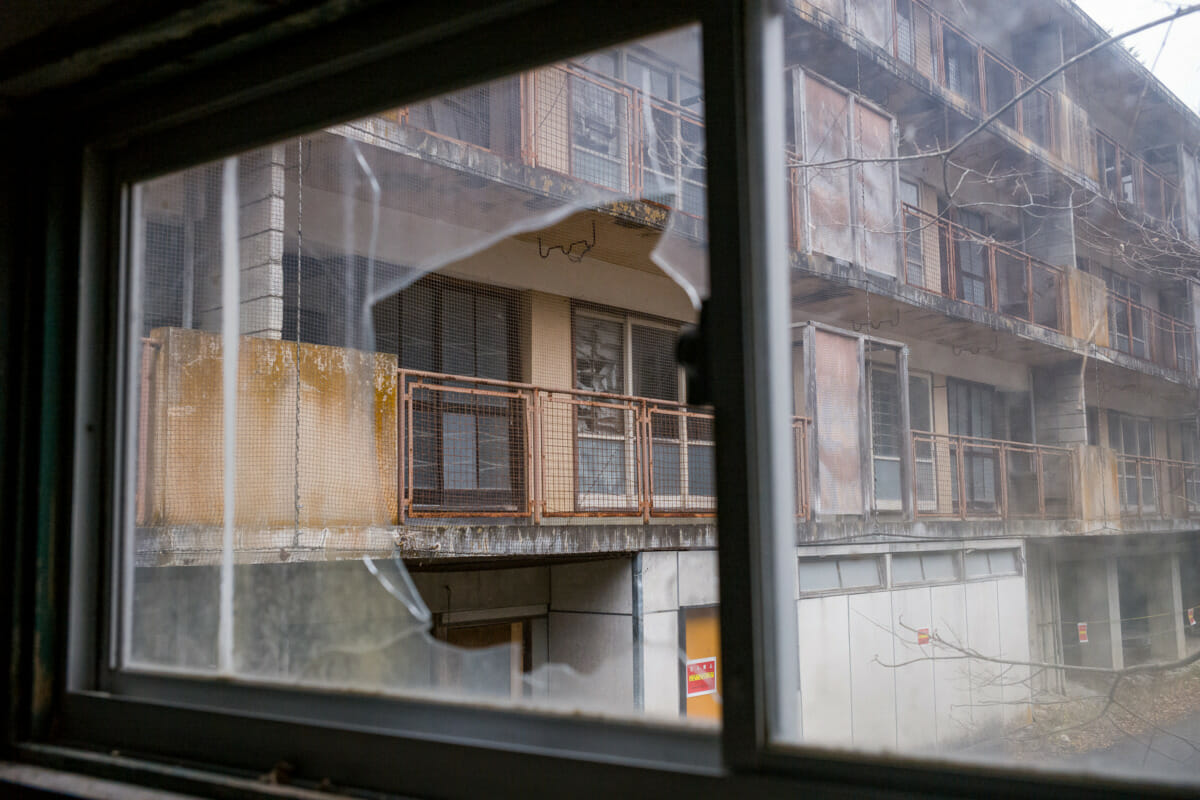 long-abandoned Japanese mountain apartment complex