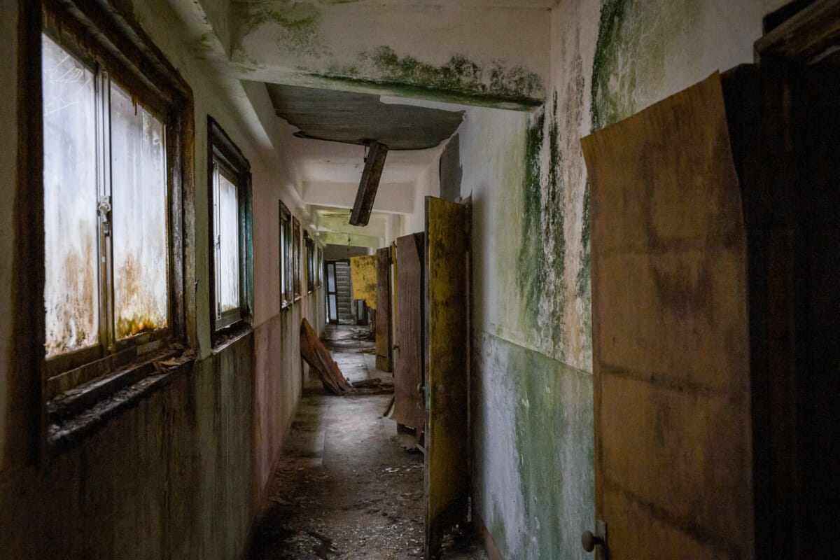 long-abandoned Japanese mountain apartment complex