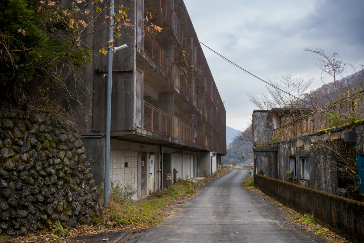 long-abandoned Japanese mountain apartment complex