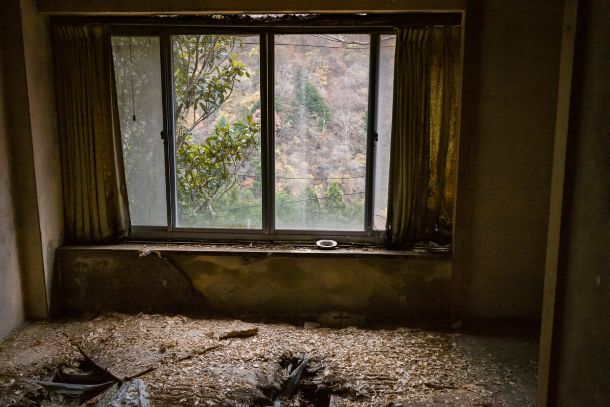 long-abandoned Japanese mountain apartment complex