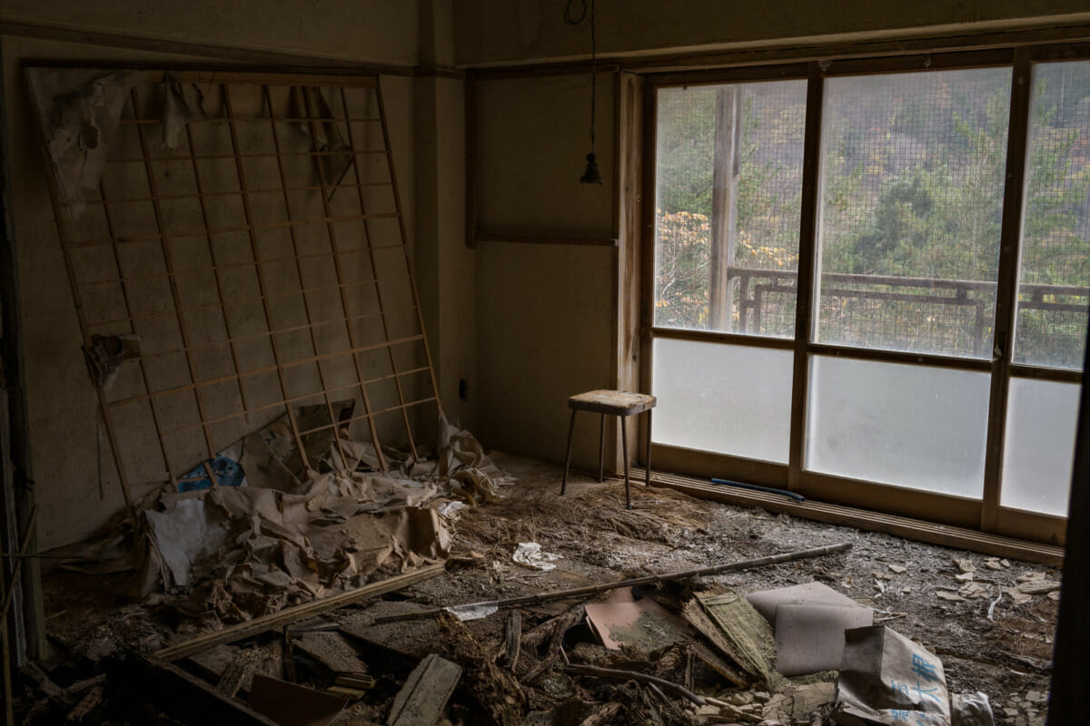 long-abandoned Japanese mountain apartment complex