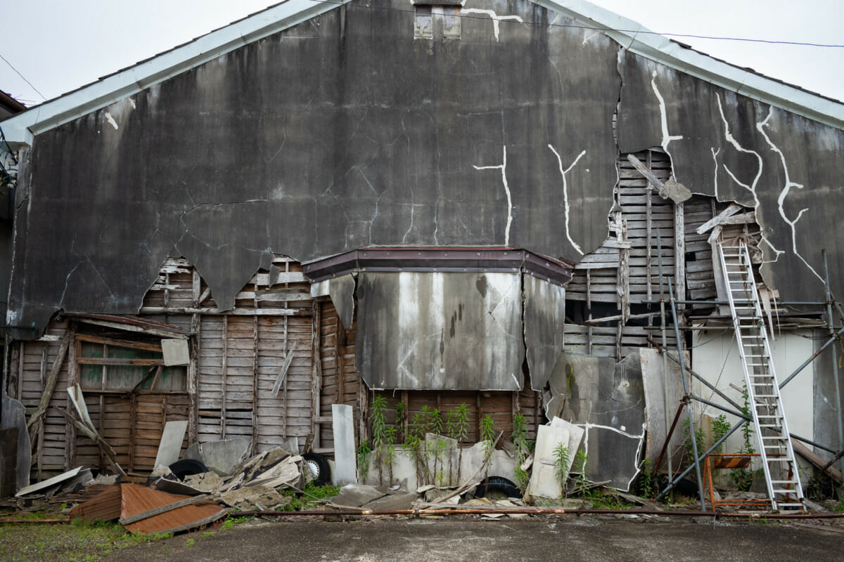 long-abandoned Japanese movie theatre