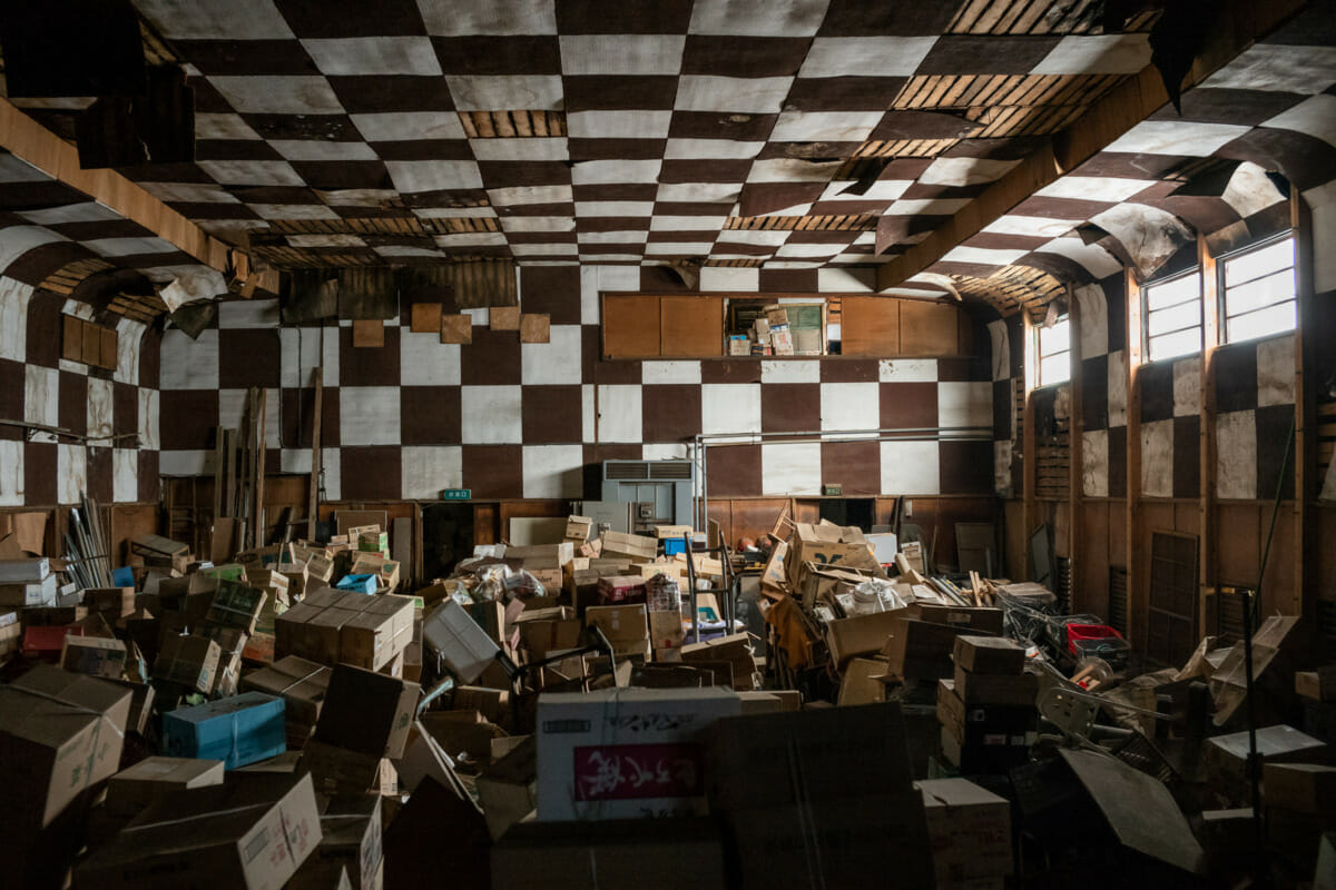 long-abandoned Japanese movie theatre