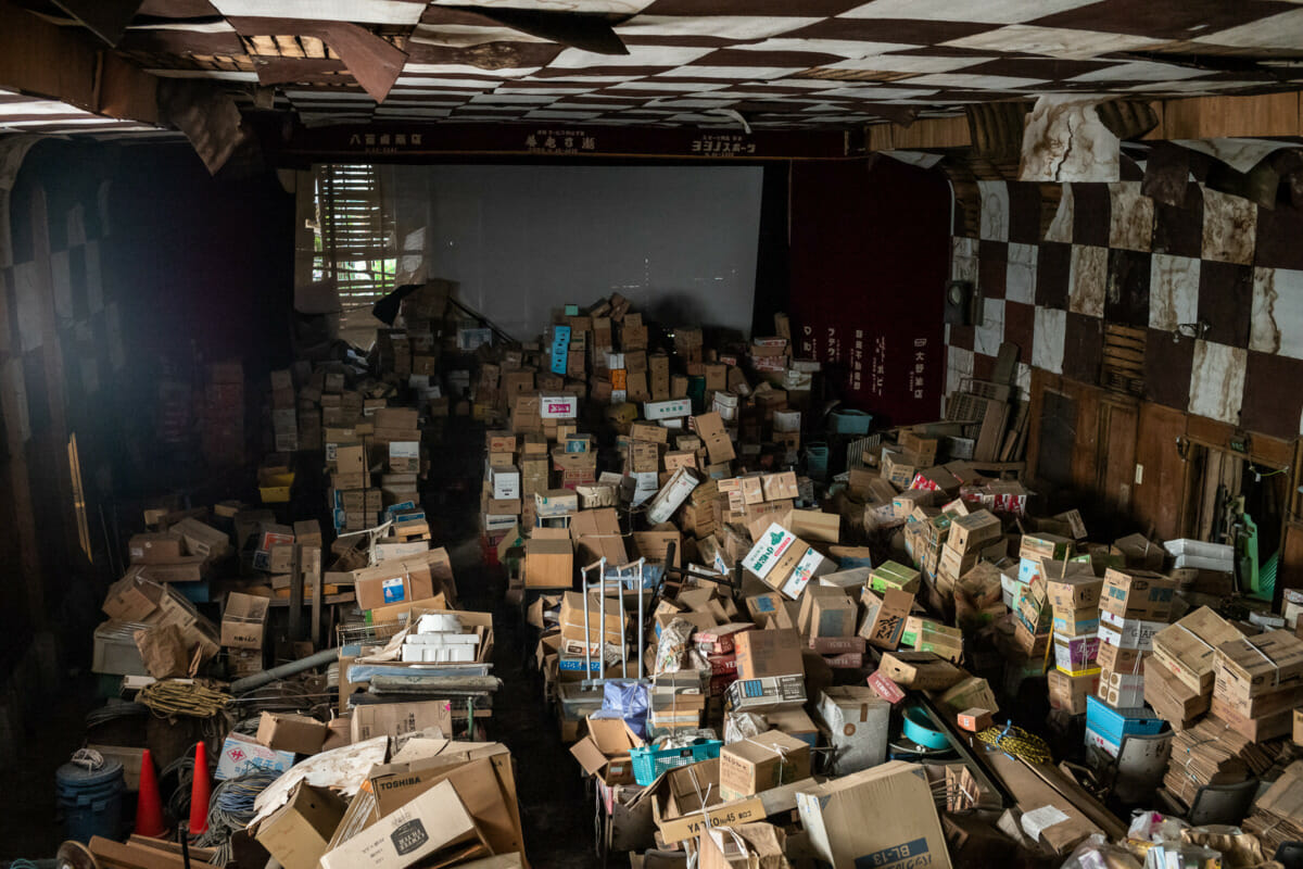 long-abandoned Japanese movie theatre