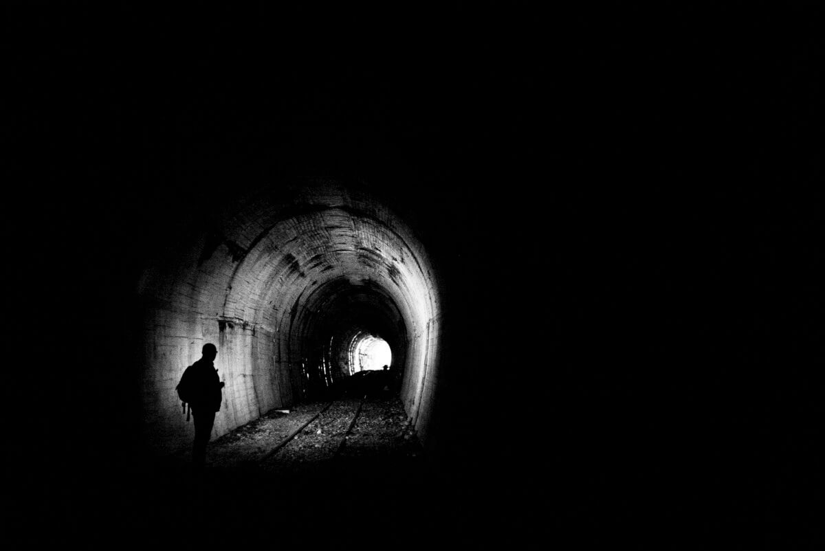 abandoned Tokyo train tunnel