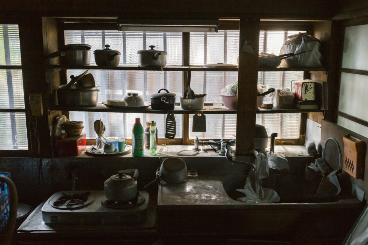 dark and abandoned old Tokyo house