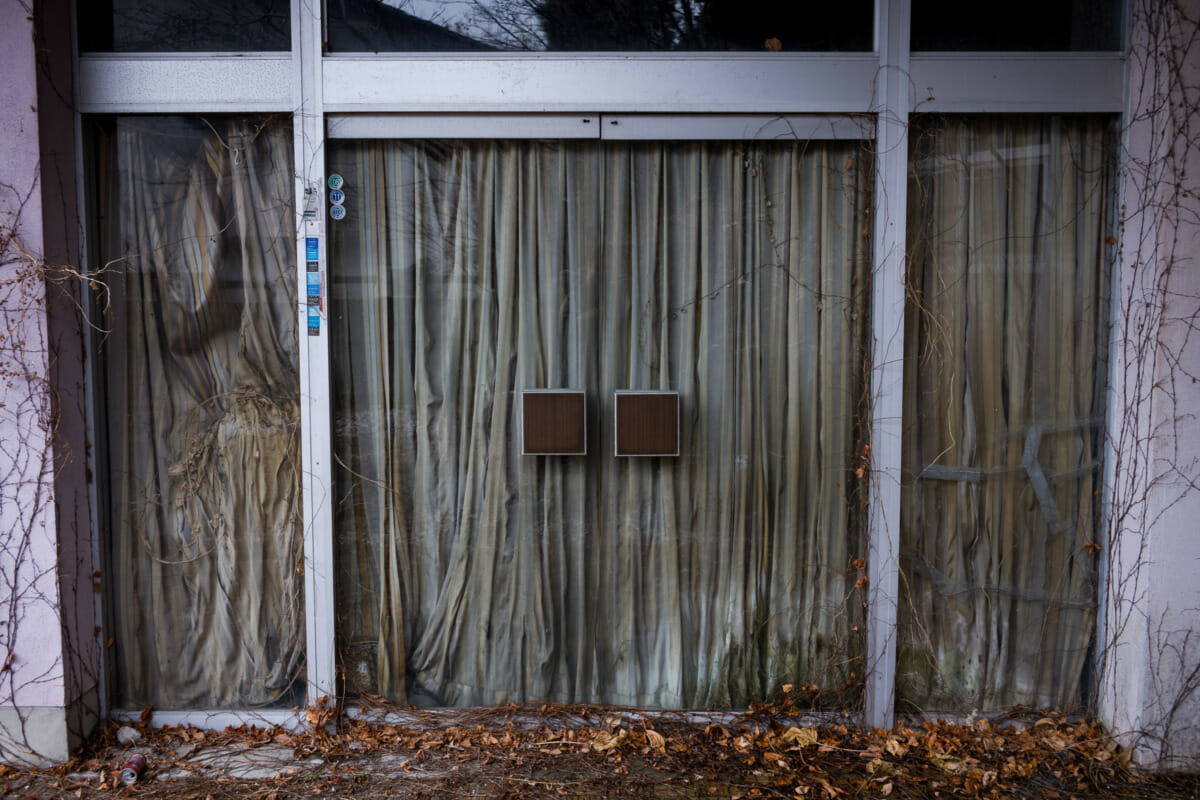 bleak and abandoned old Japanese hotel