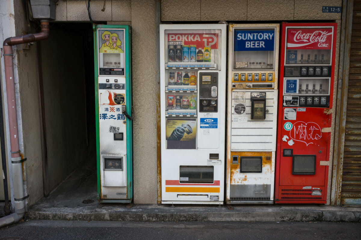 Broken and abandoned Japanese vending machines