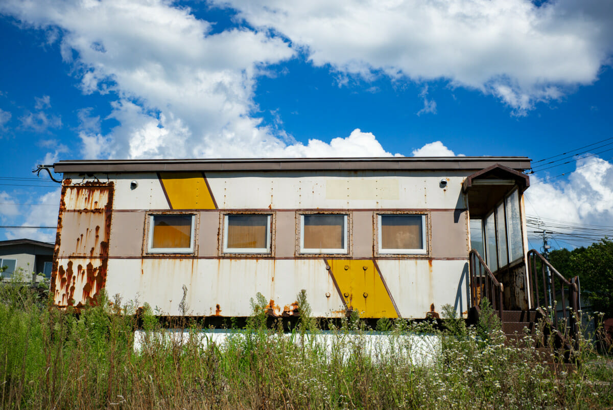 an old and abandoned Japanese train line