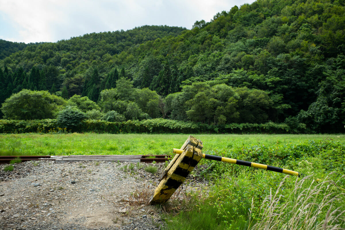 an old and abandoned Japanese train line