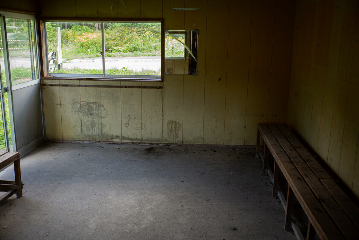 an old and abandoned Japanese train line