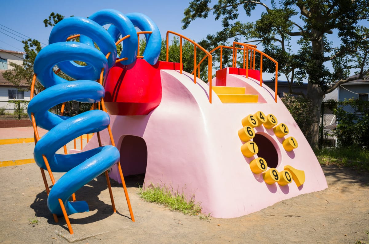 Japanese concrete playground telephones