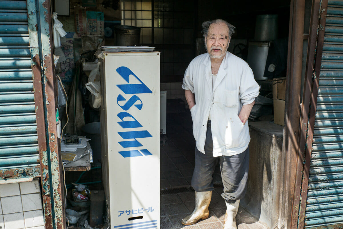 an old but now demolished Tokyo tofu shop