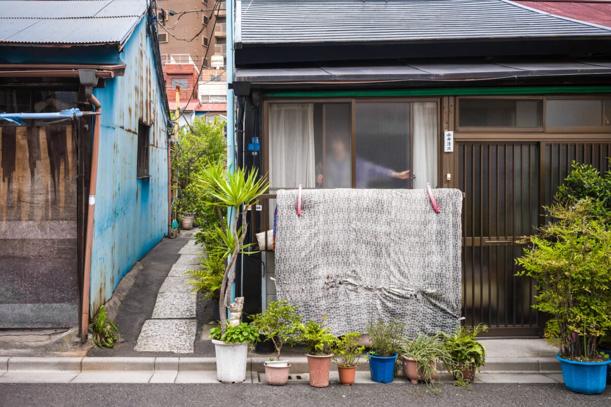 The demolition of a traditional old Tokyo housing block