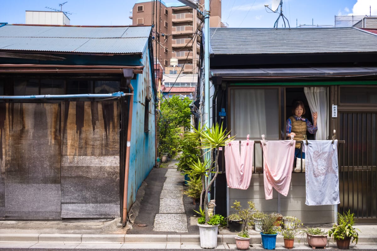 The demolition of a traditional old Tokyo housing block