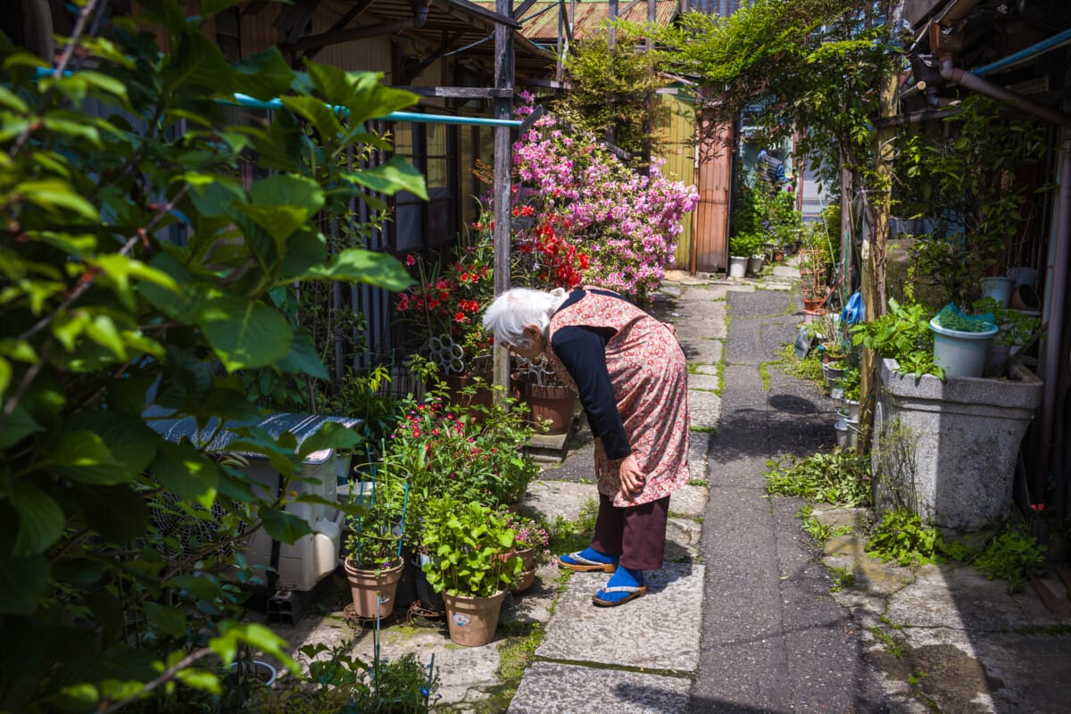 The demolition of a traditional old Tokyo housing block