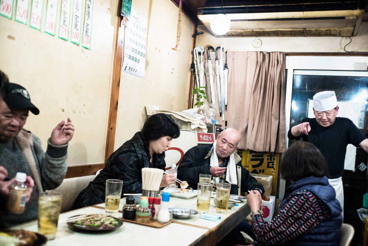 drunk Japanese in a dive bar