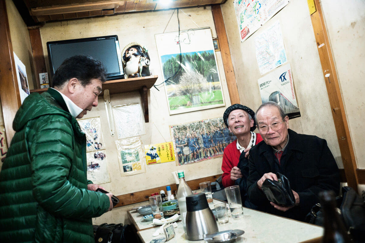 drunk Japanese in a dive bar