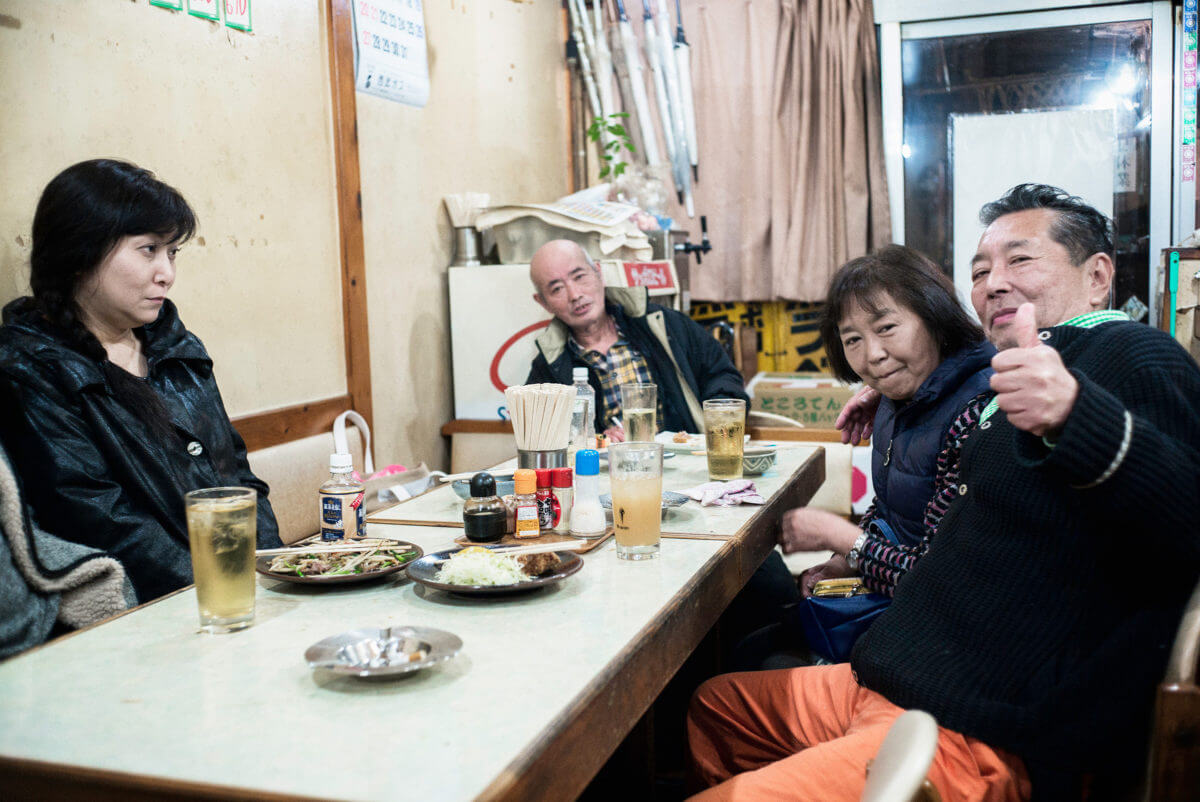 drunk Japanese in a dive bar