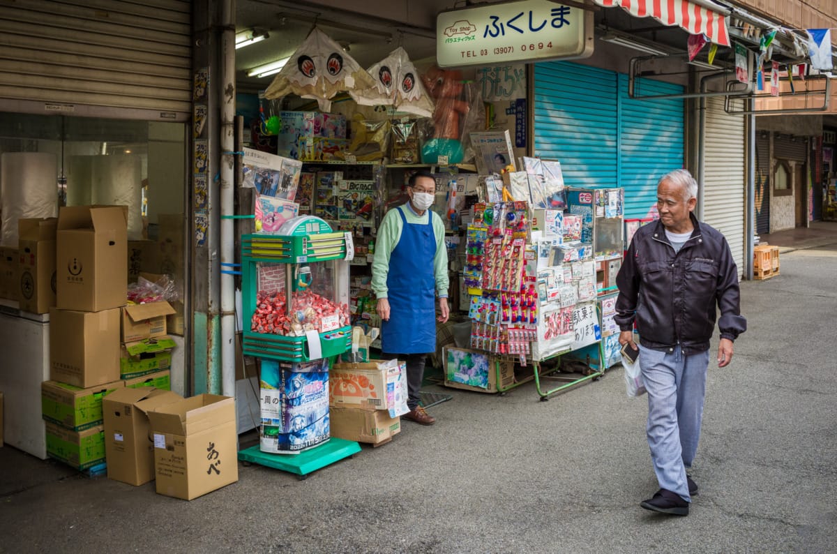 An old and mostly shuttered Tokyo shopping centre