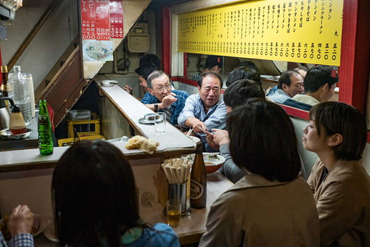 Generational banter over beers in Tokyo