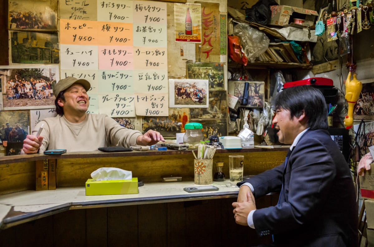 a fabulously grubby little Tokyo bar