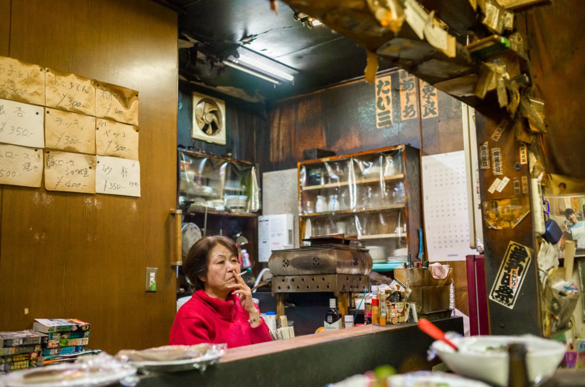 a fabulously grubby little Tokyo bar