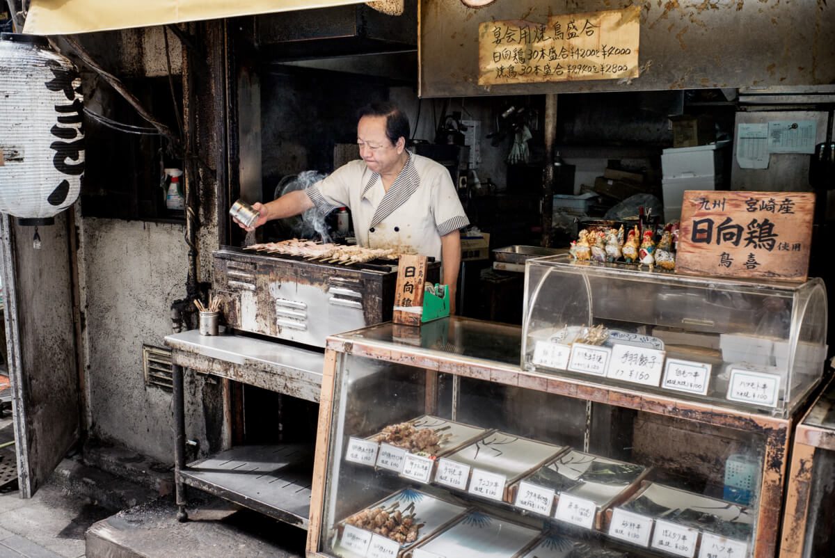 grubby Tokyo street food