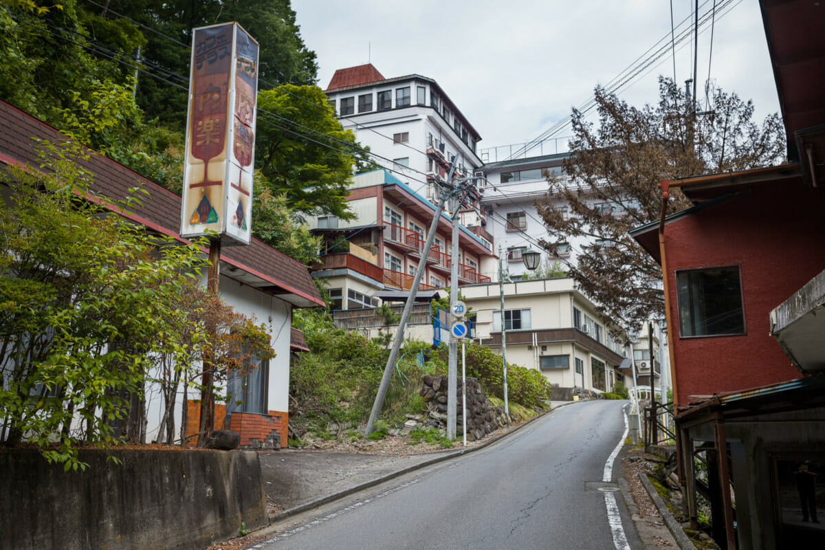 half-abandoned Japanese hot spring resort