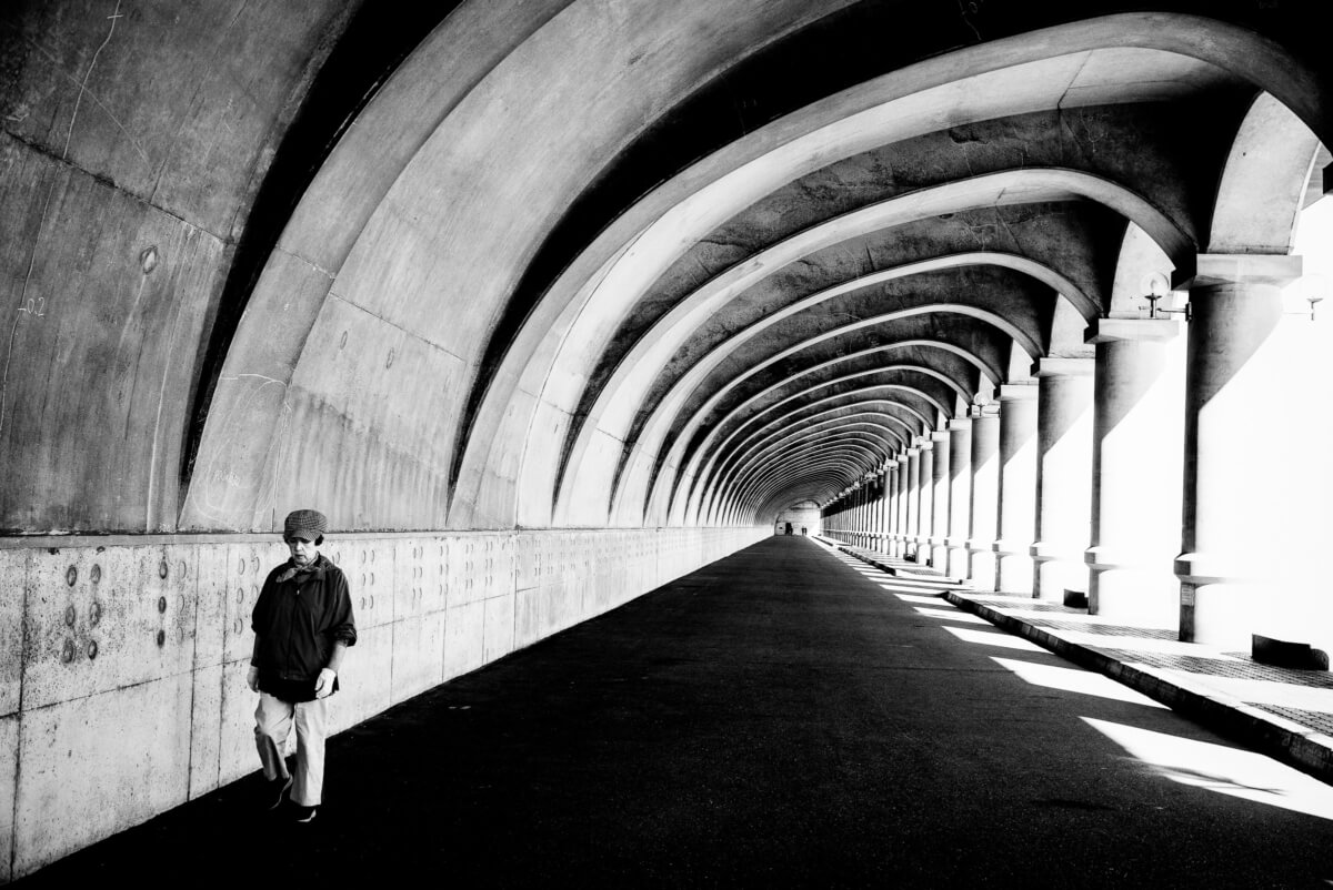 concrete curves of Wakkanai port breakwater