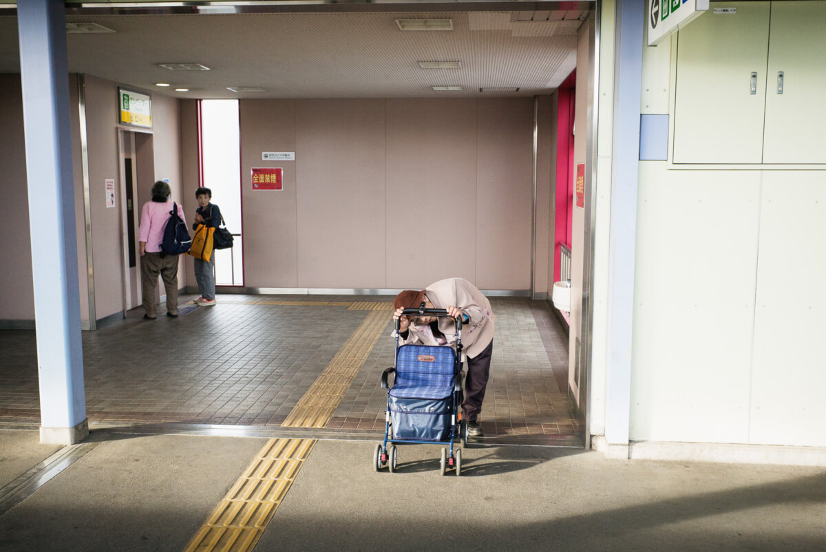 the daily struggle of an old Japanese lady