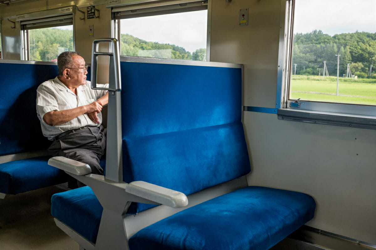 local train travel in rural Japan