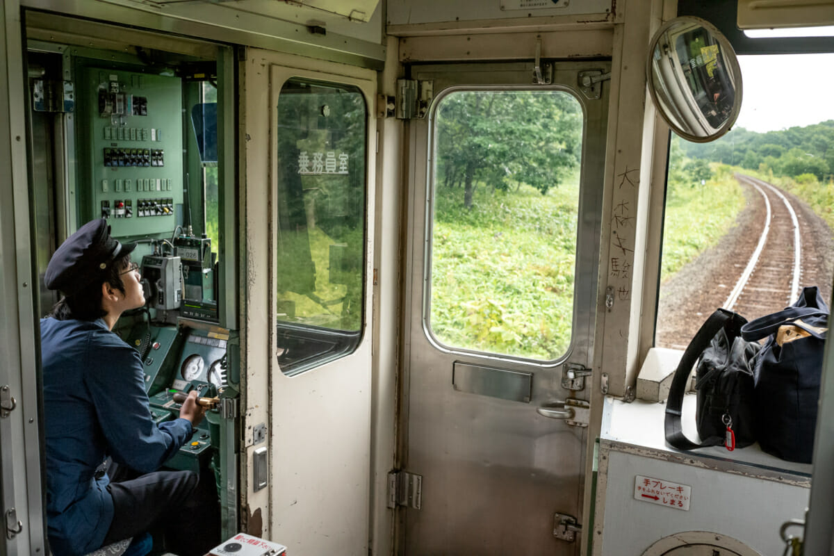 local train travel in rural Japan