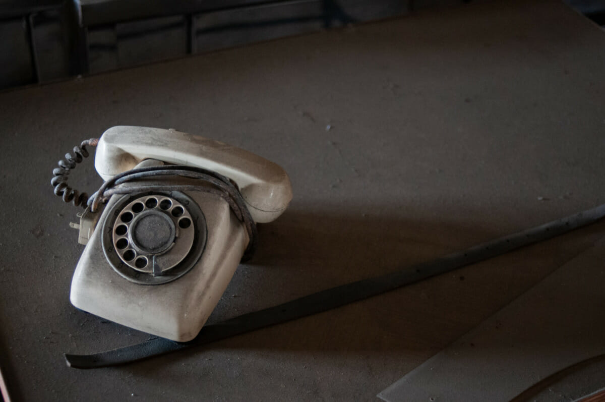 long-abandoned Japanese telephones