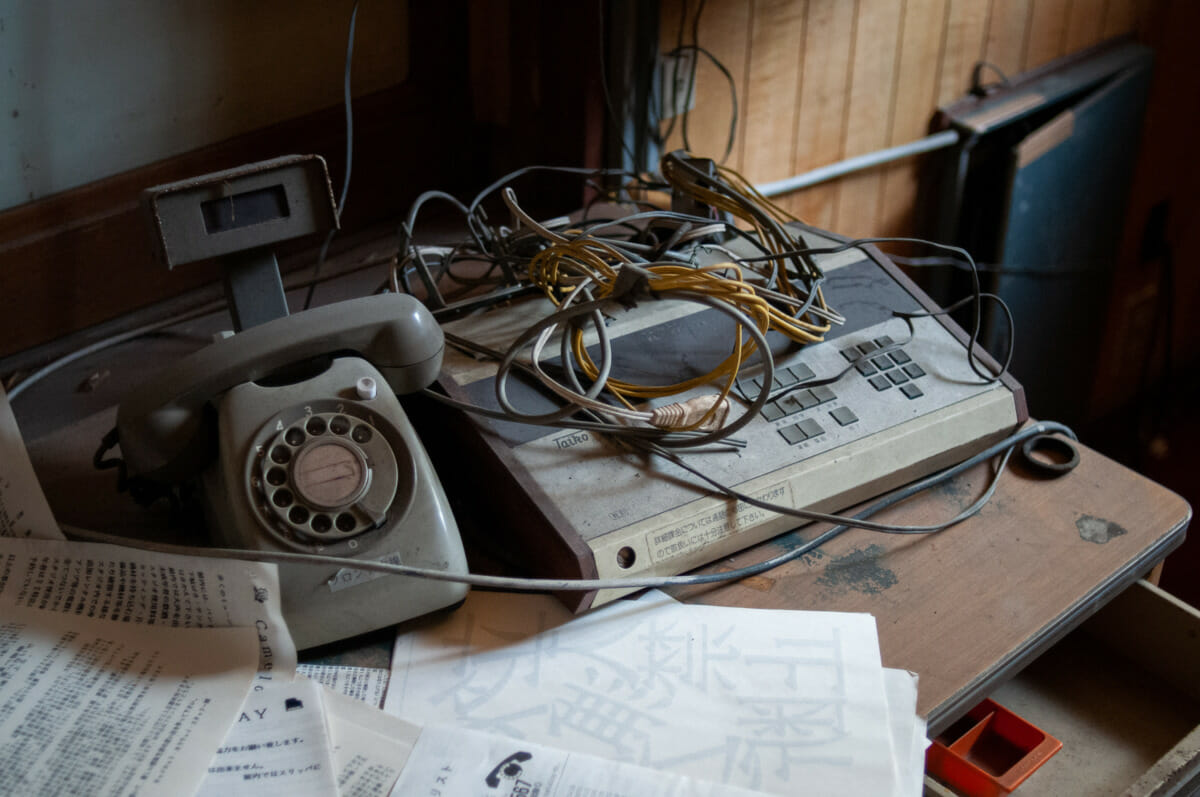 long-abandoned Japanese telephones