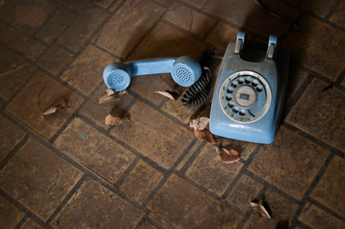 long-abandoned Japanese telephones