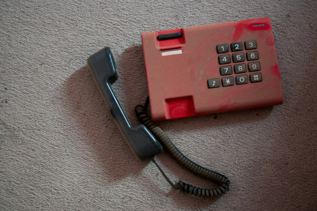 long-abandoned Japanese telephones