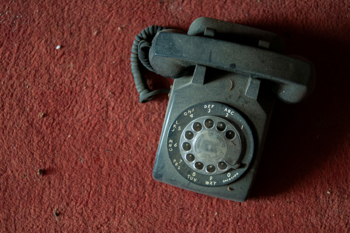 long-abandoned Japanese telephones