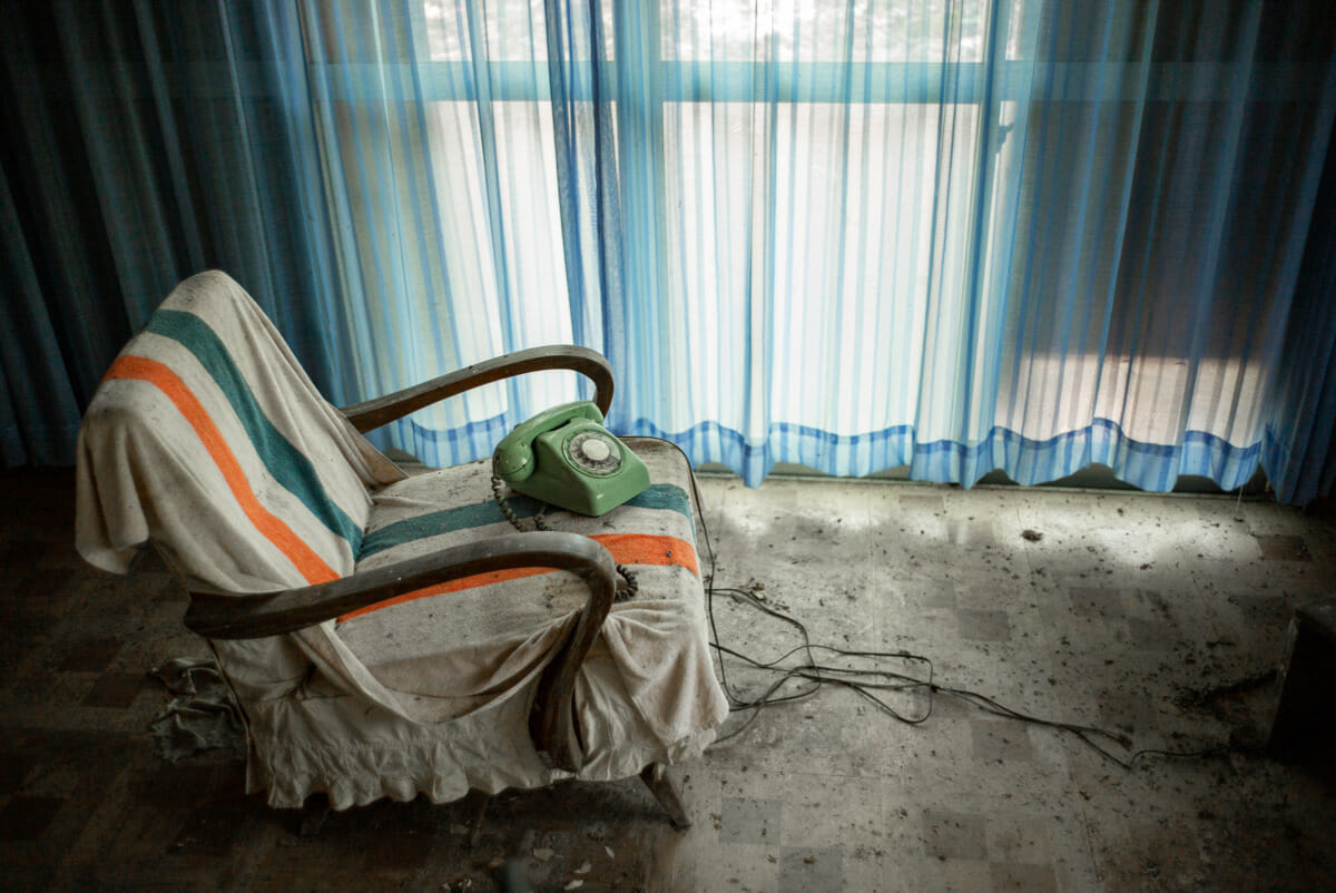 long-abandoned Japanese telephones