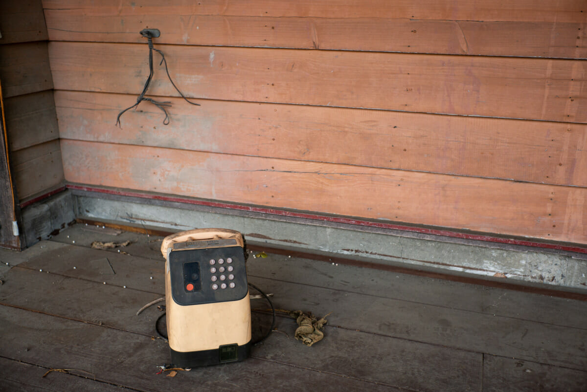 long-abandoned Japanese telephones