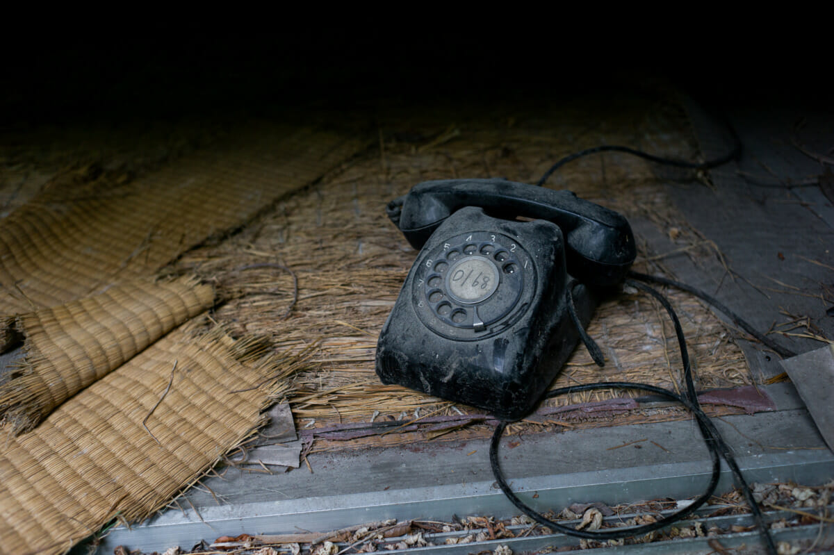 long-abandoned Japanese telephones