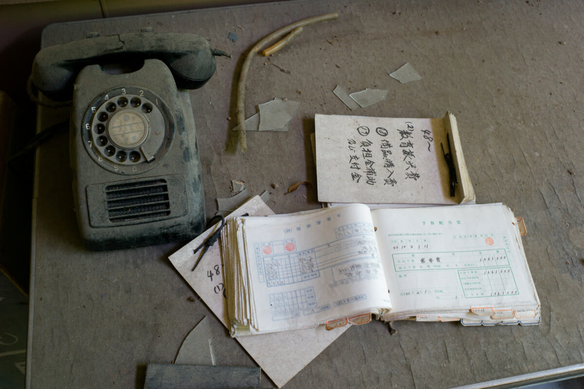 long-abandoned Japanese telephones